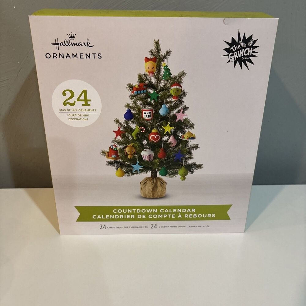 24 Days Of Mini Ornaments The Grinch Dr Seuss Hallmark Countdown Advent Calendar